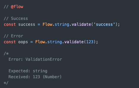 A screenshot of Flow schema code