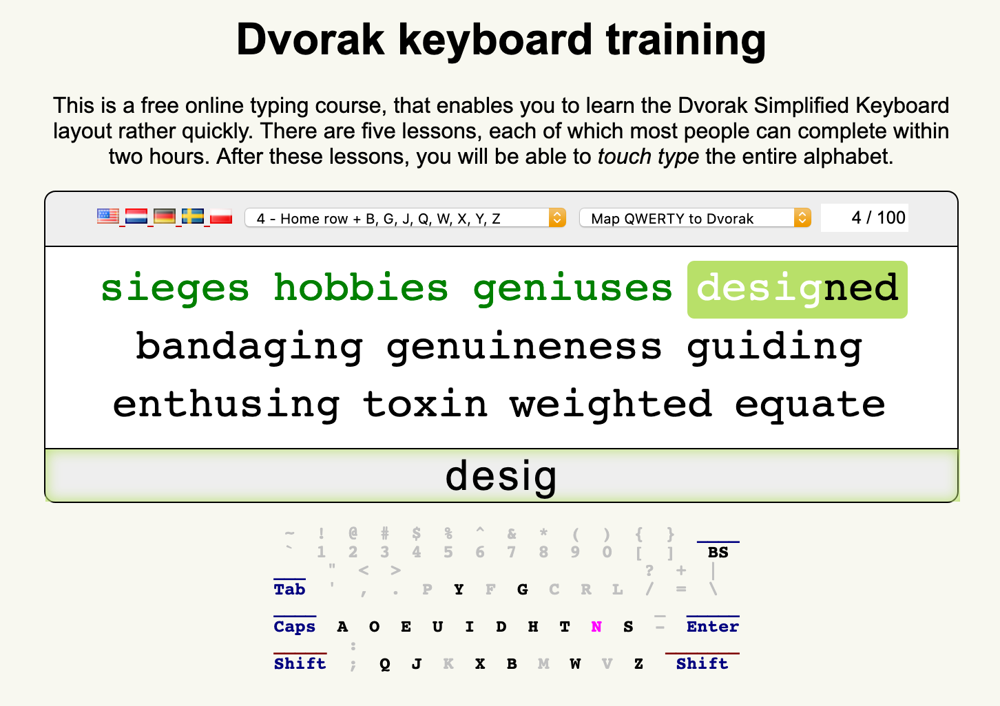 Learn Dvorak Website